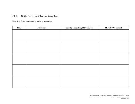 7 Best Images Of Printable Behavior Sheets Classroom