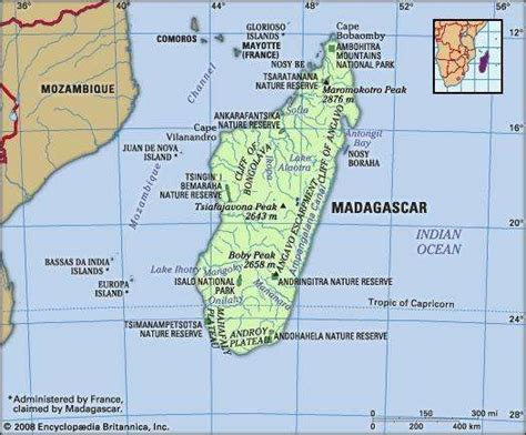 Physical Map Of Madagascar