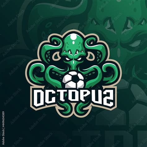 Octopus Mascot Logo Design Vector With Modern Illustration Concept