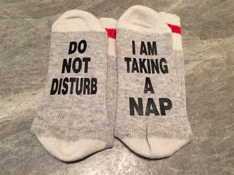 Do Not Disturb I Am Taking A Nap Word Socks Funny Socks Etsy