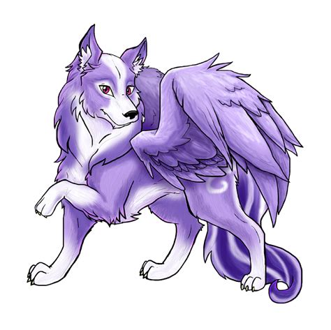 Purple Winged Wolf Furries Photo 41145271 Fanpop