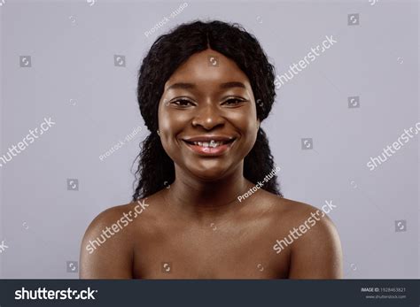 Closeup Beauty Portrait Pretty Nude African Stock Photo