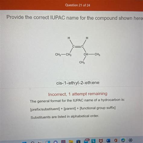 Provide The Correct Iupac Name For The Compound Shown Here Brainly Com