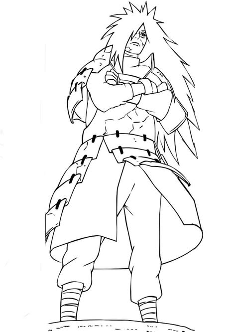 Printable Uchiha Madara Coloring Pages Anime Coloring Pages