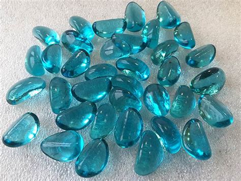 Turquoise Glass Pebbles Midland Stone Uk