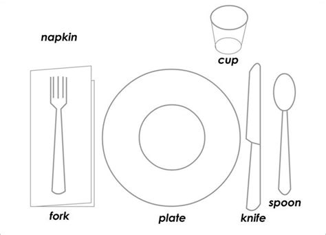Free Printable Place Setting Templates