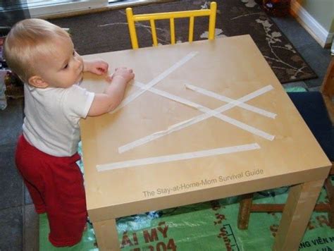 Plan for them to put it in their mouth if you have a mouther. Fine Motor Activity for Toddlers with Tape | Toddler ...