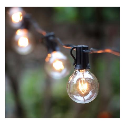 100ft G40 Globe String Lights With Bulbs Outdoor Market Lights For