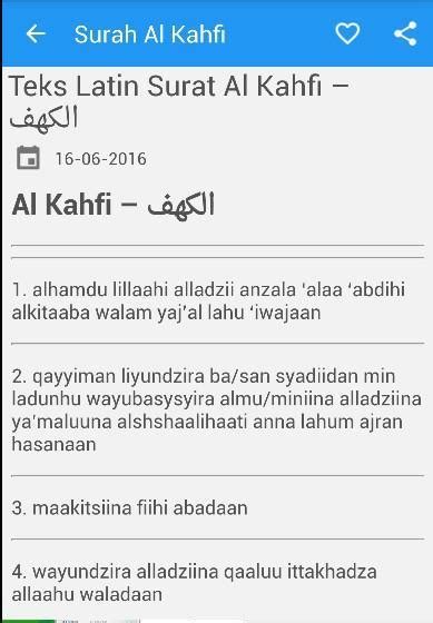 Berikut keutamaan surat al kahfi : Surah Al Kahfi for Android - APK Download