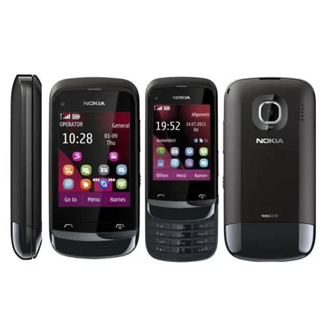 Original Nokia C2 02 Touch And Type C202 2g Gsm 2mp Bluetooth Slide