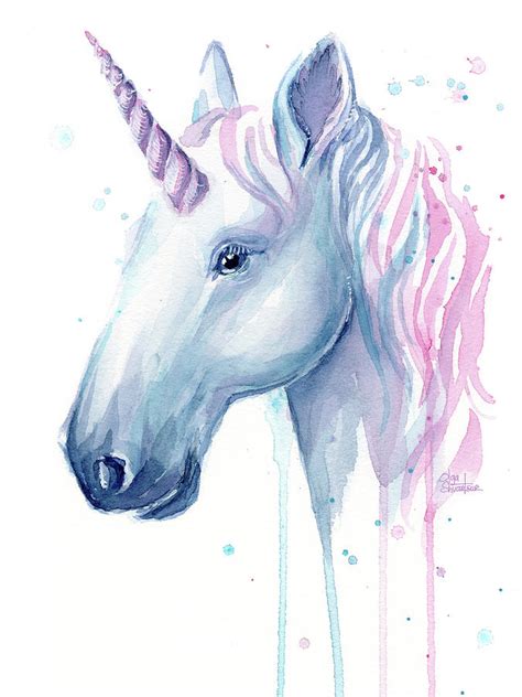 Cotton Candy Unicorn Painting By Olga Shvartsur Pixels