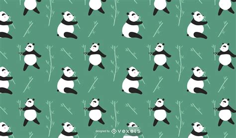 Cute Panda Pattern Design Vector Download