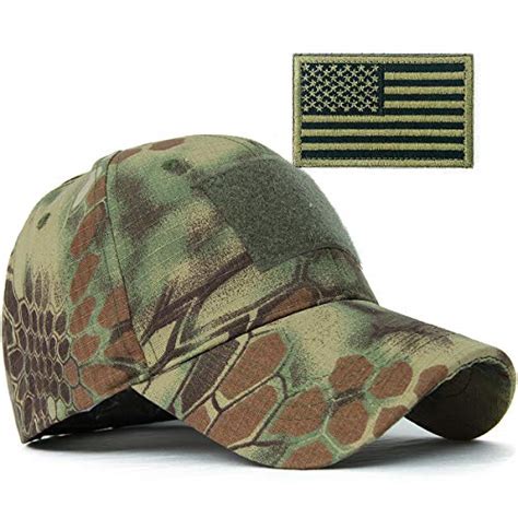 Redsharks Snake Camouflage Camo Baseball Cap With American Flag Usa