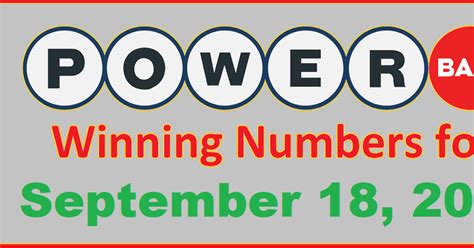 Only combo winners and prizes will be included with this jackpot triple play winning number search result. PowerBall Winning Numbers for Wednesday, September 18, 2019