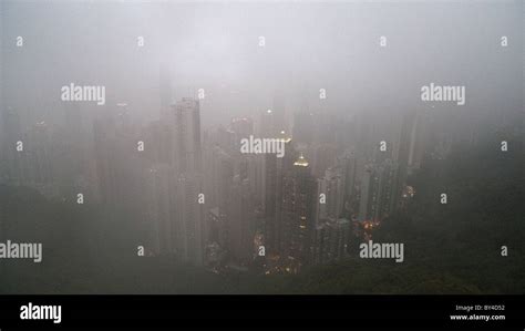 Disappearing Buildings By Fog And Cloud Hong Kong Stock Photo Alamy