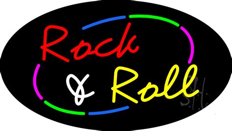 Rock And Roll Animated Neon Sign Rock N Roll Guitar Neon Signs
