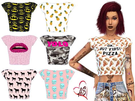 Seven Crop Tops Collection The Sims 4 Catalog