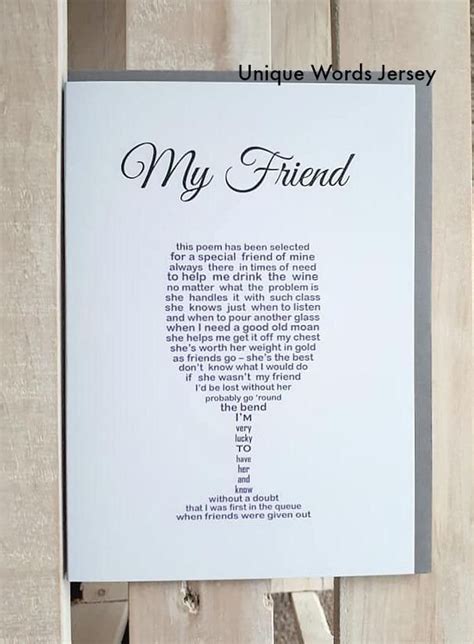 Going through my ever growing greetery collection of stamps and dies, the macra made made me smile, so out came the dies. Friend Card - Friend Wine Glass Poem Card - Printed by ...