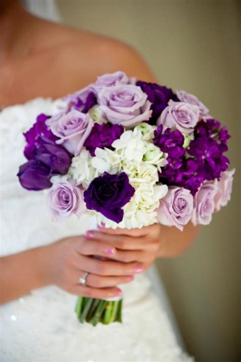 Purple Wedding Bouquets In Purple 2107634 Weddbook