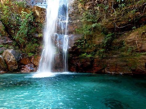 Cachoeira Santa Barbara Chapada Dos Veadeiros Viajar Ao Redor Do