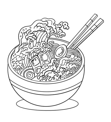 Ramen Coloring Sheet Coloring Pages