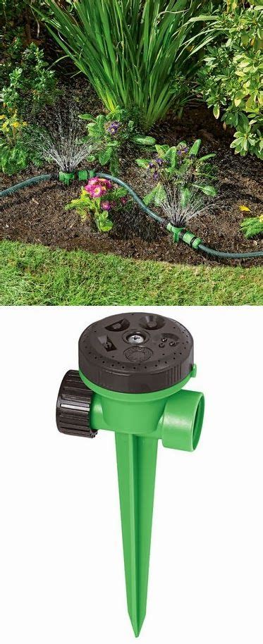 Connect the starting end of the sprinkler line to the spigot using either its own connector or a garden hose. Snip-n-Spray Garden and Landscape Sprinkler System ...
