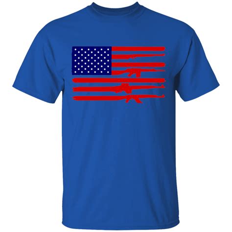 American Rifle Flag Gun Pride T Shirt Patriot Powered Products