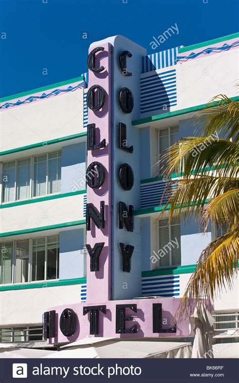 Art Deco Hotel South Beach Miami Florida Usa Stockfotografie Alamy