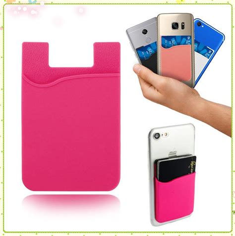Phone Card Holder Silicone Cell Phone Wallet Case Credit Id Card Holder