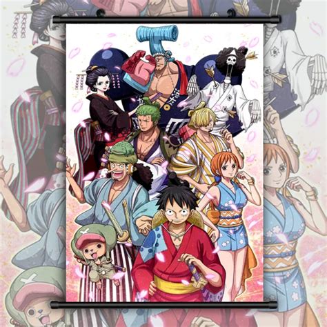 One Piece Luffy Zoro Nami Chopper Hd Canva Wall Poster Scroll Room