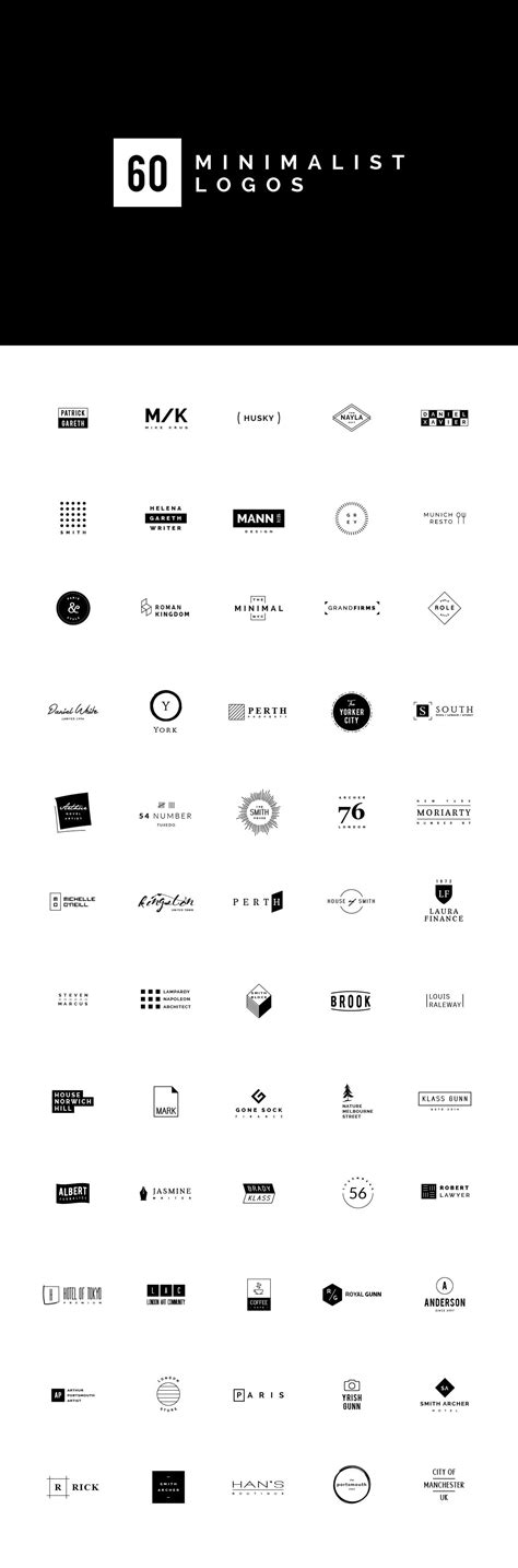 60 Minimalist Logos Logo Templates Creative Market