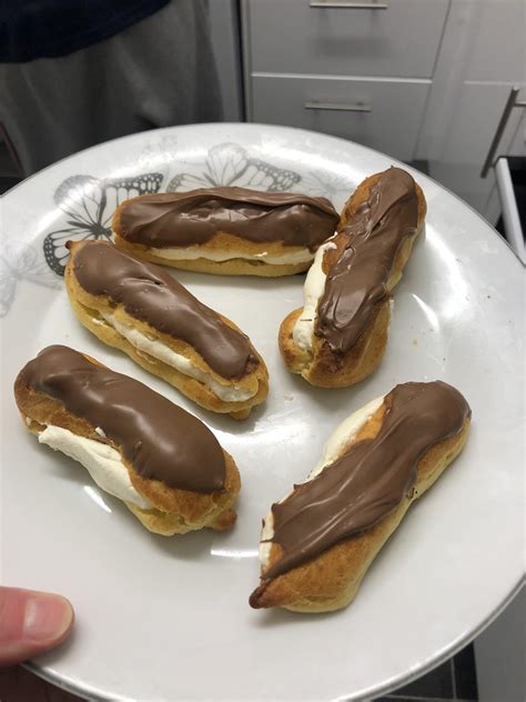 My First Ever Attempt At Choux Pastry Chocolate Eclairs R Baking