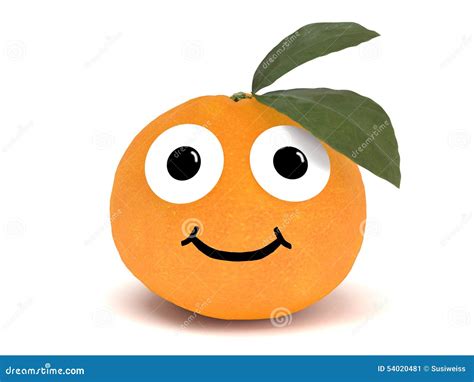 Orange With Face Stock Illustration Illustration Of Stem 54020481