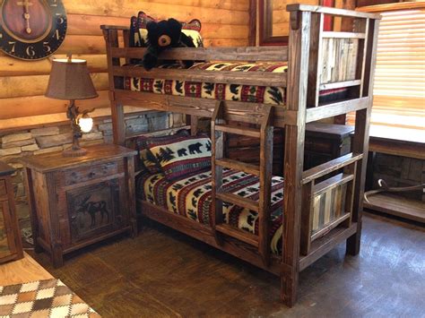 Bradleys Furniture Etc Rustic Log And Barnwood Bunk Beds