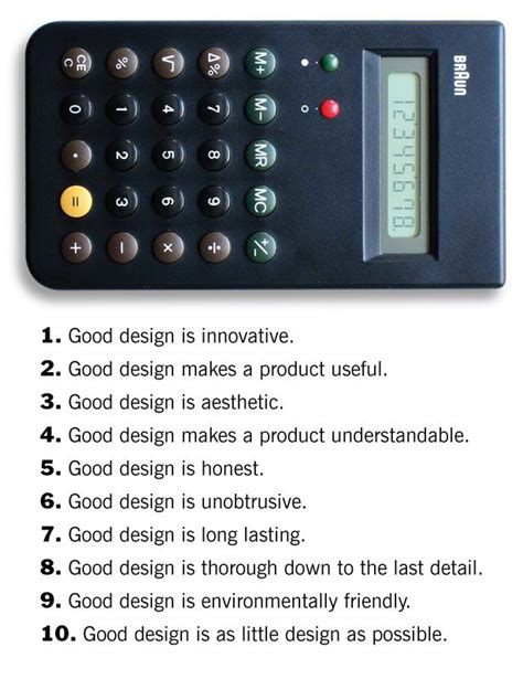 Dieter Rams Ten Principles Of Good Design Cool Designs Design