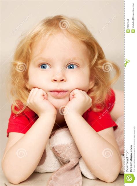 Little Child Thinking Royalty Free Stock Images Image