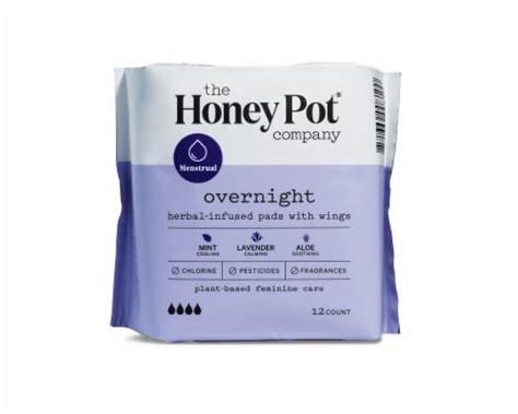 The Honey Pot Overnight Menstrual Pads 12 Ct Food 4 Less