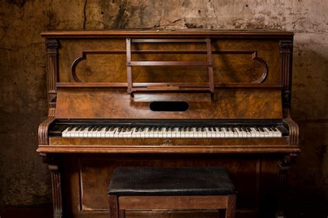 Premium Photo Old Wooden Piano Keys On Wooden Musical Instrument