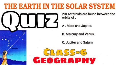 Quiz The Earth In The Solar Systemclass 6 Geography Ncert Chapter 1