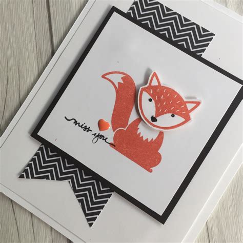 Stamped Sophisticates Stampin Up Foxy Friends Card And Coordinating Punch