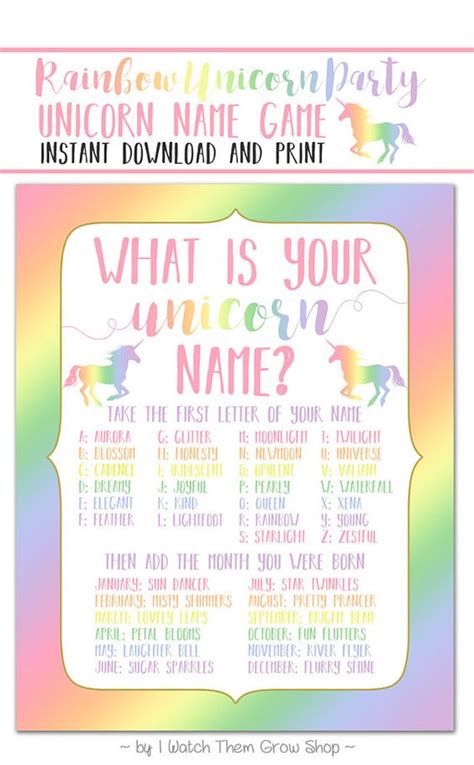 Fun Unicorn Themed Party Games Tinselbox Rainbow Unicorn Birthday