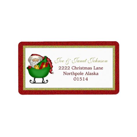 Avery Santa Address Label Zazzle Com