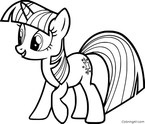 Twilight Sparkle Coloring Pages 12 Free Printables Coloringall