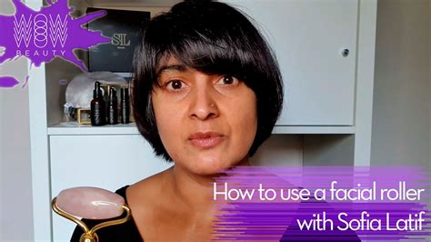 how to use a facial roller with sofia latif youtube