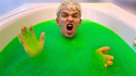 Sour Jello Slime Bath Challenge Youtube