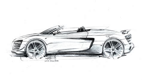 Sports Car Sketches Bmw Sketch Audi R8 Gt Futuristic Cars Sketches