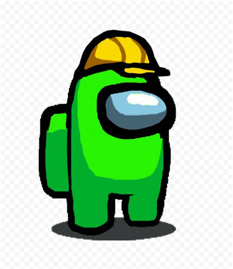 Hd Lime Among Us Crewmate Character Hard Hat Png Citypng