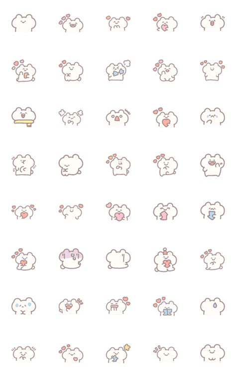 Emoji Cute Bear Love Loveのline絵文字｜画像、情報など