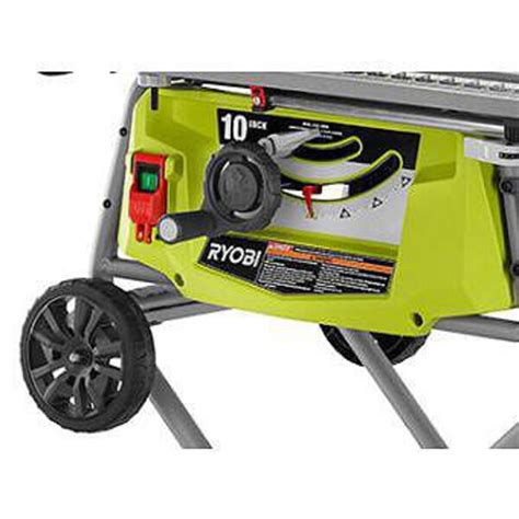 Ryobi 15 Amp 10 Inch Expanded Capacity Table Saw With Rolling Stand