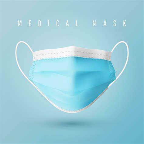 Realistic Medical Face Mask Details 3d Medical Mask Vector